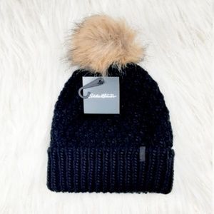 Eddie Bauer Cabin Faux Fur Pom.